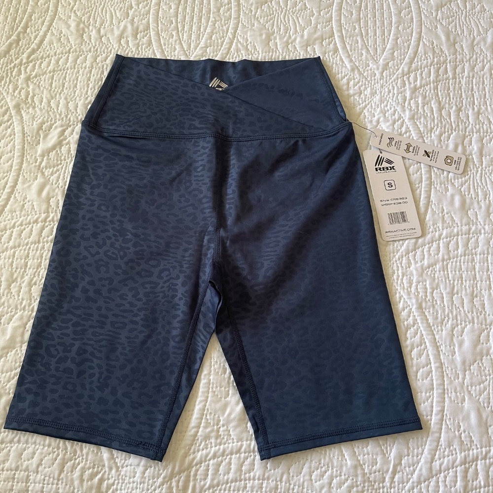 RBX Women’s S bike shorts leopard print NWT